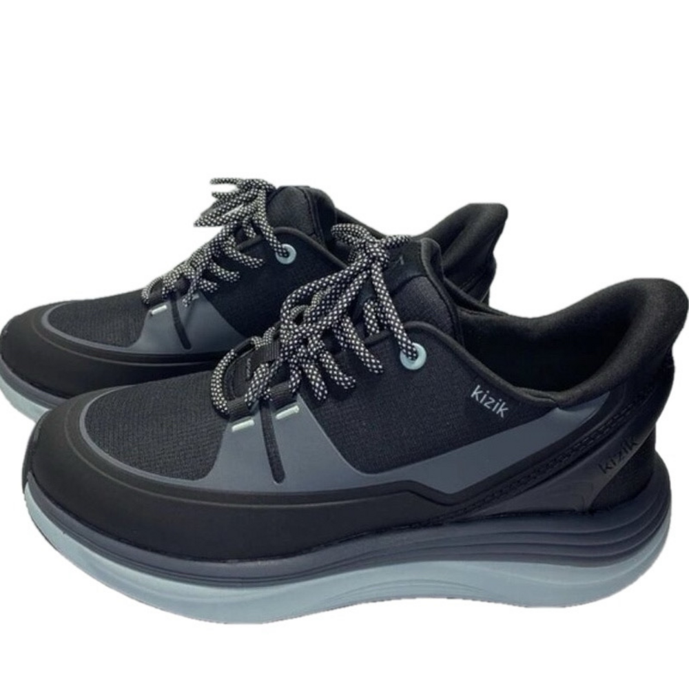 NEW KIZIK London Low Top Sneakers Women’s Black Mesh Slip-On Comfort –
